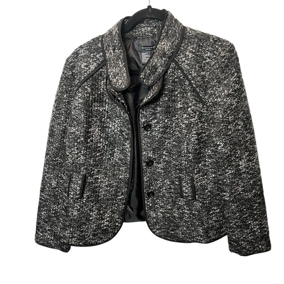 Sandro Paris Tweed Sportswear Blazer Coat – Size Large - Picture 1 of 3